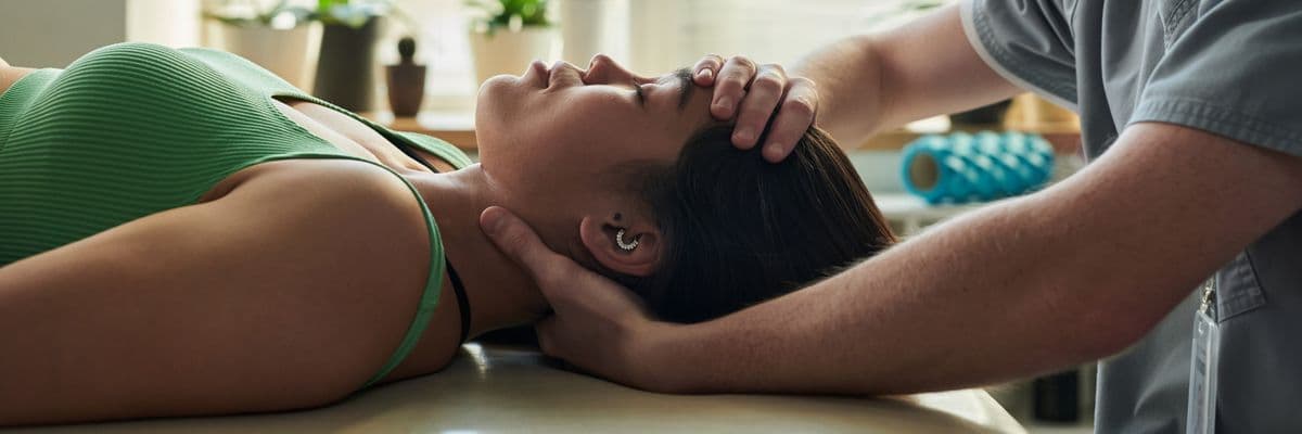 Patient receiving relaxing massage therapy session